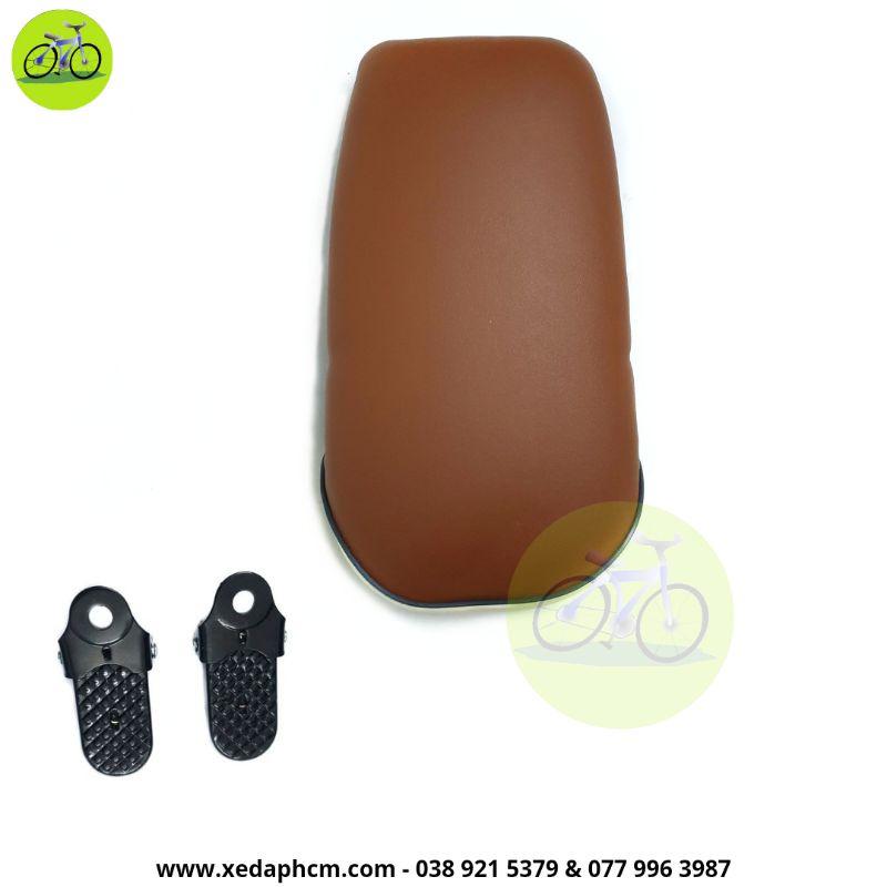 Gác chân xe đạp và nệm yên xe đạp sau bộ 2 sản phẩm đa năng