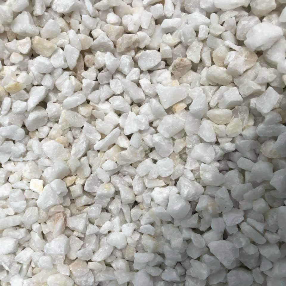 Đá thạch anh trắng trang trí bể cá, chậu cây, tiểu cảnh sân vườn, túi 500 gr