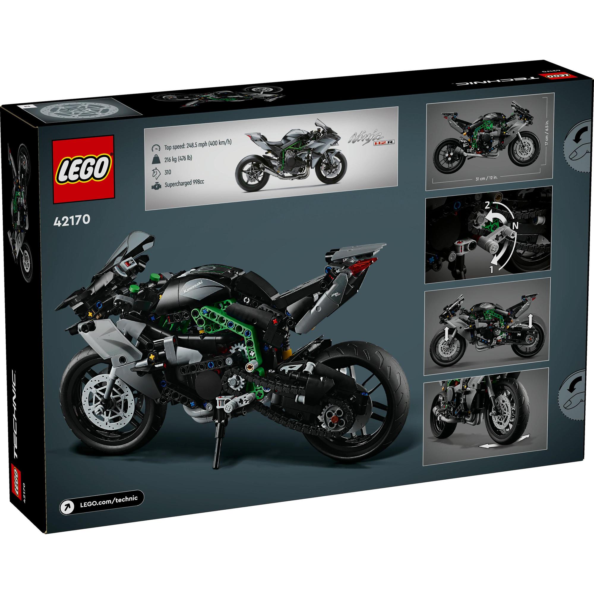 LEGO TECHNIC 42170 Đồ chơi lắp ráp Xe mô tô thể thao Kawasaki Ninja H2R (643 Chi Tiết)