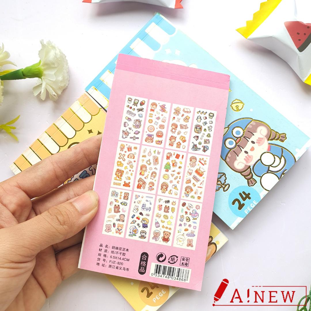 Sổ sticker mini – Hình dán 24 tờ nhiều mẫu