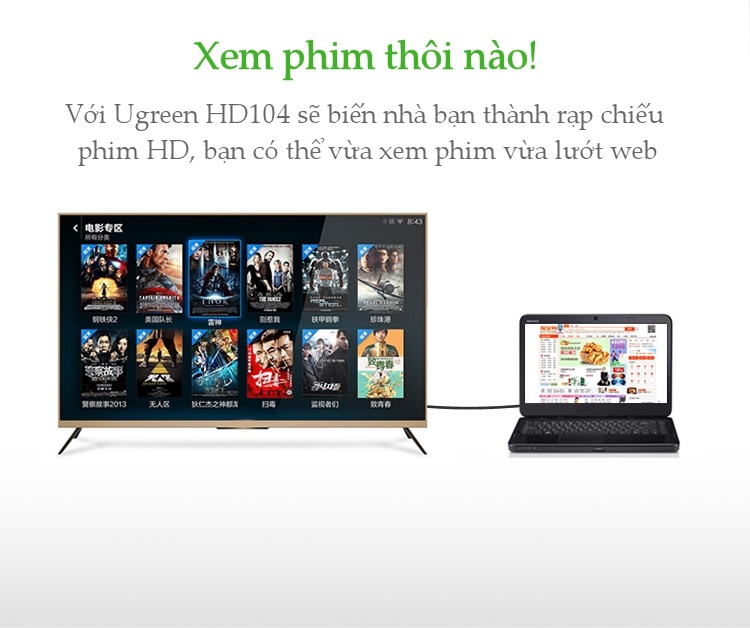 Cáp HDMI Ugreen 10111 (15m) - Hàng Chính Hãng