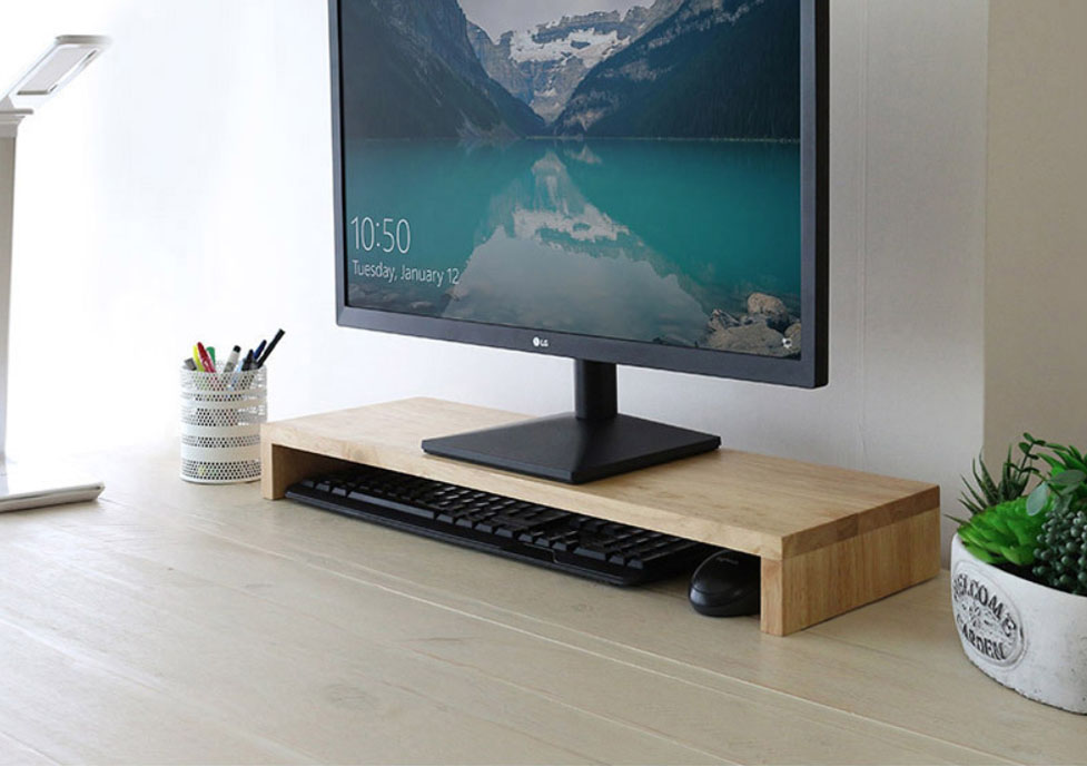 Kệ Đỡ Màng Hình Gỗ – Gía Đỡ Màng Hình Đa Năng – Wood Monitor Stand