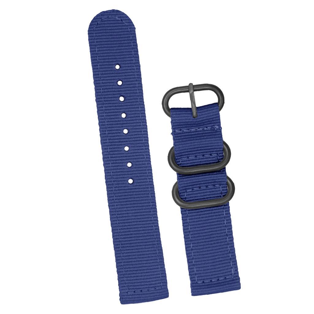 Nylon Watch Band Strap with Stainless Steel Buckle 24mm