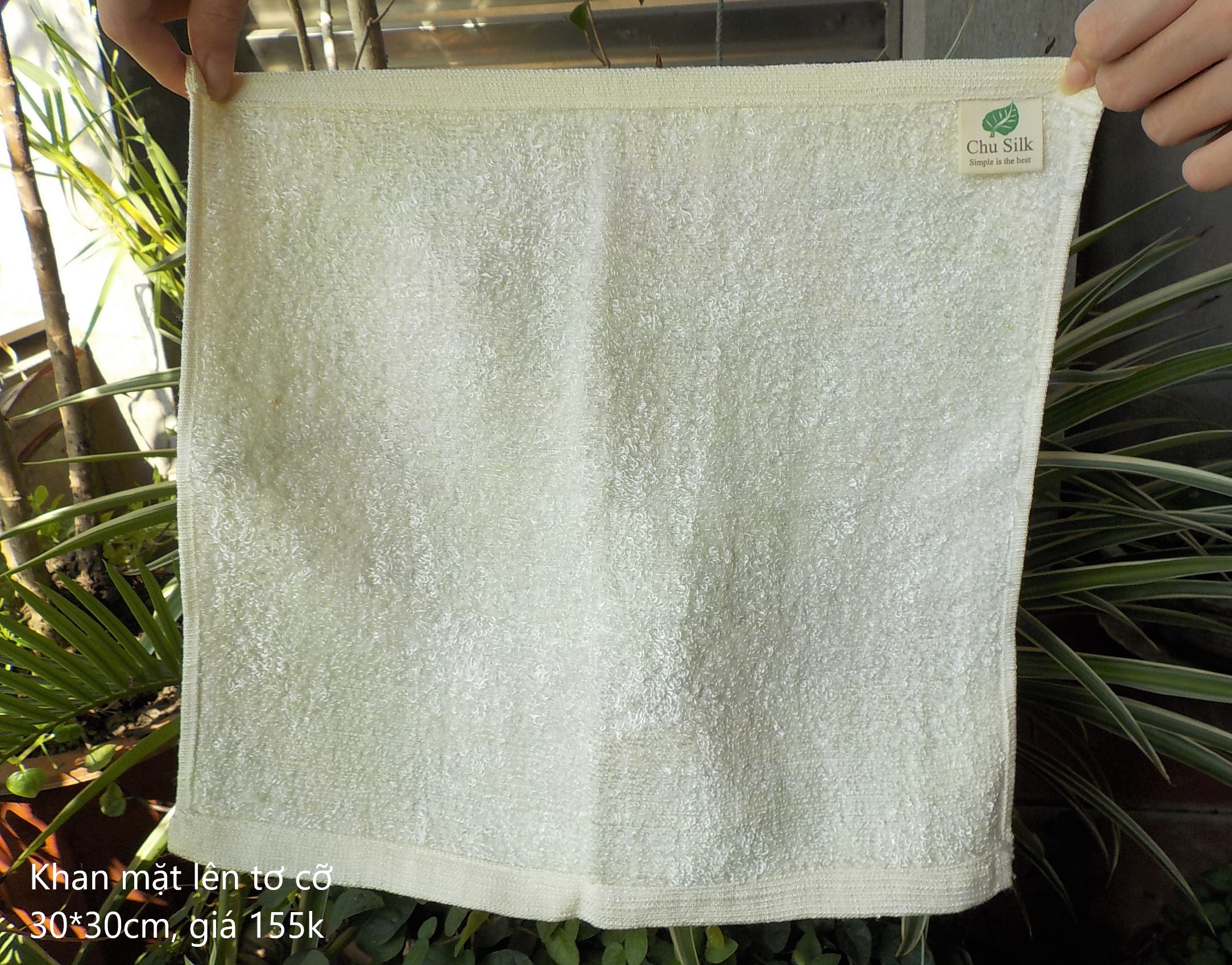 KHĂN MẶT BÔNG TƠ TẰM_ORGANIC SILK TOWEL- CHU SILK