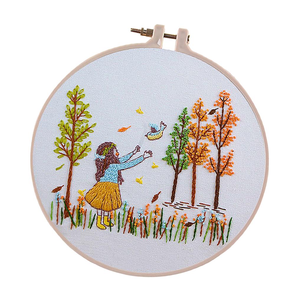 Cross Stitch Embroidery Starter Kit with Pattern DIY Needlework Crafts
