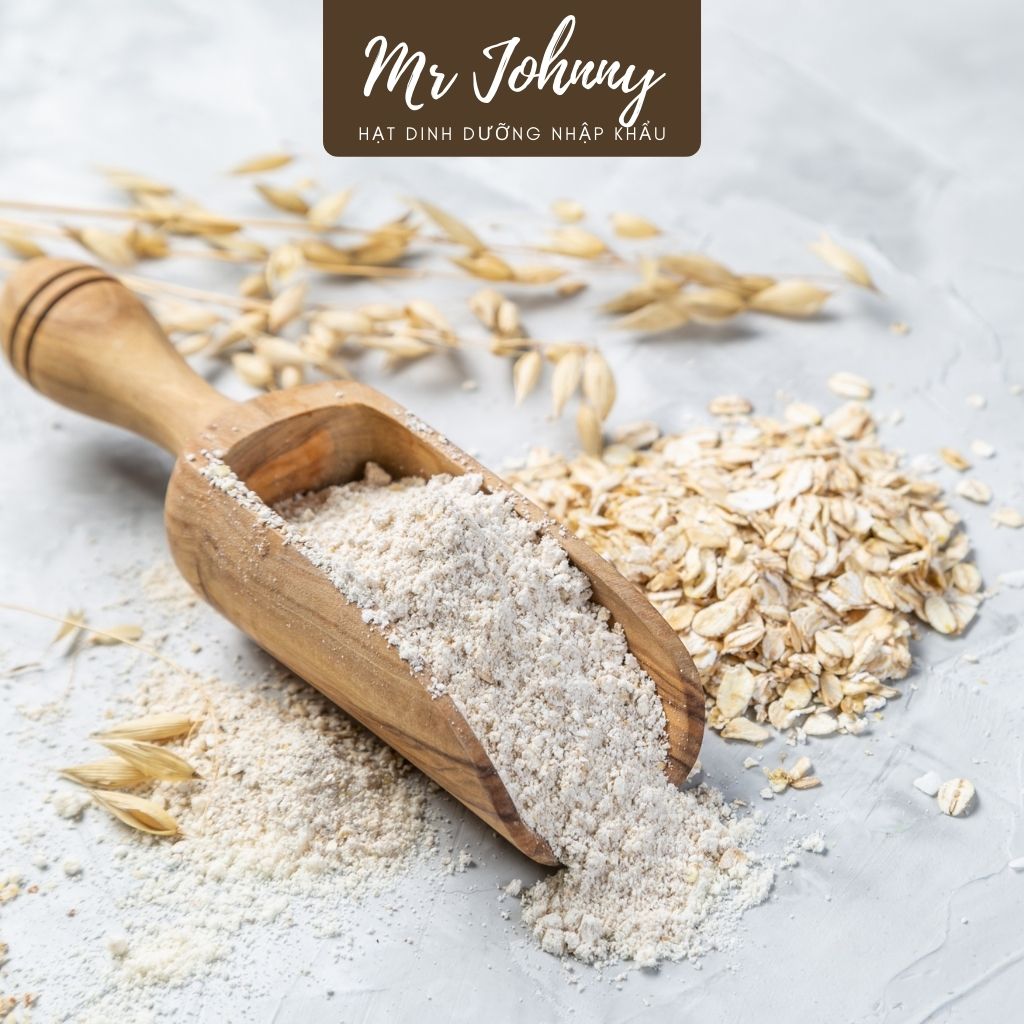 Bột Yến Mạch Nguyên Chất Mr Johnny - Tẩy tế bào chết, làm sạch da mặt, tinh chất yến mạch tự nhiên, an toàn cho da - Túi 100g