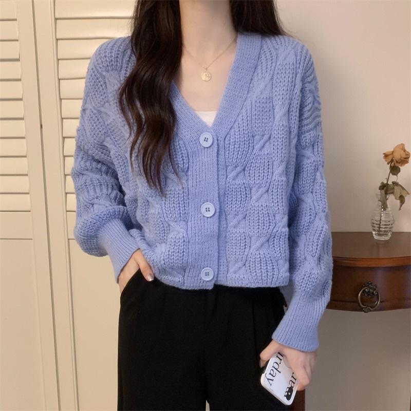 Áo Khoác len nữ (MIỄN SHIP ) Áo cardigan len cánh dơi dáng croptop rộng rãi cổ V trẻ trung năng động, Chất liệu mềm mịn