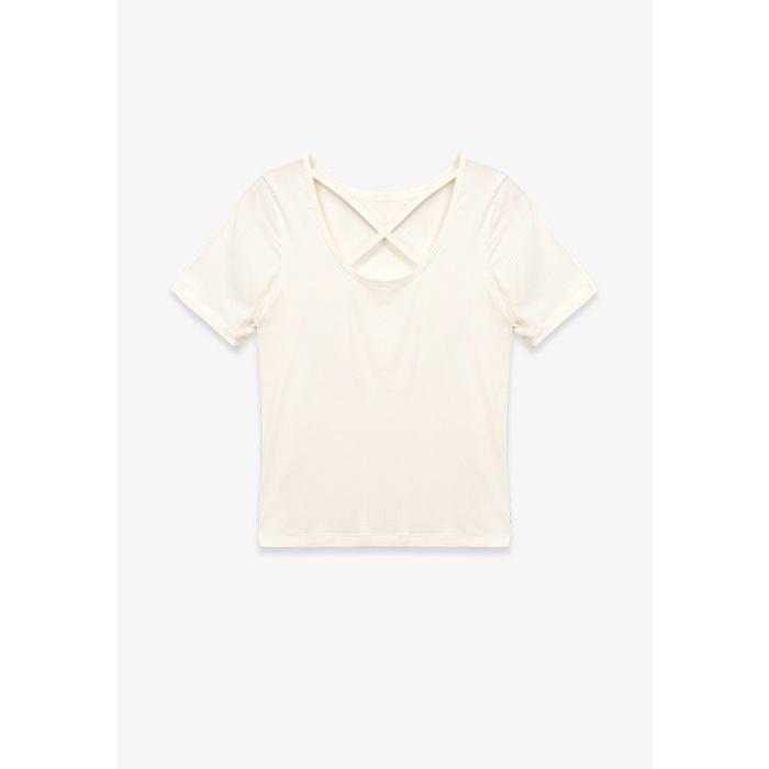 Áo Thun Gân Dây Chéo Nữ - Women's Cross Back Shirt - LO22649001