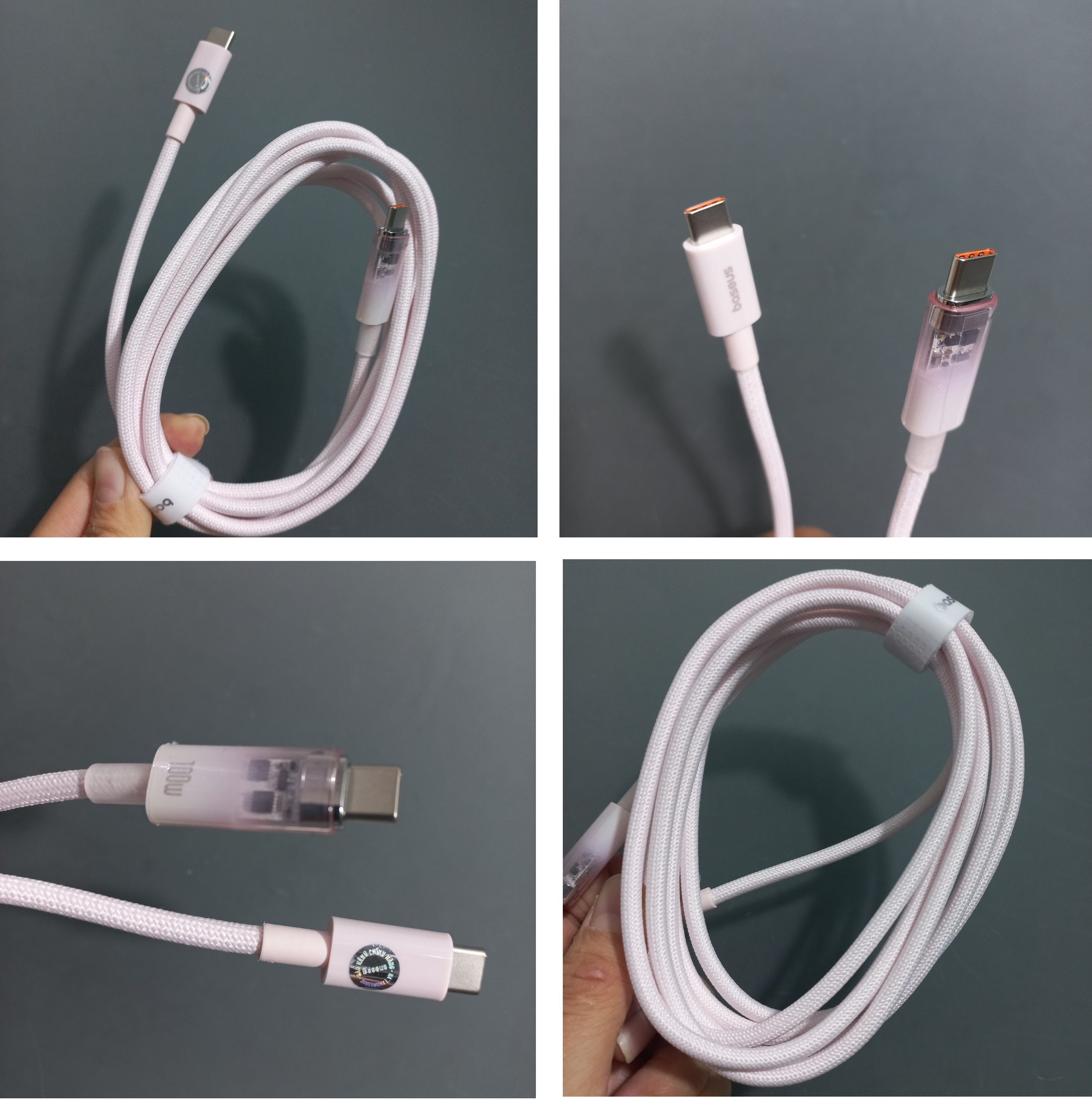 [C to C] Dây sạc nhanh 2 đầu type C 100W sạc nhanh Macbook laptop Baseus Explorer CB000043 _ Hàng chính hãng