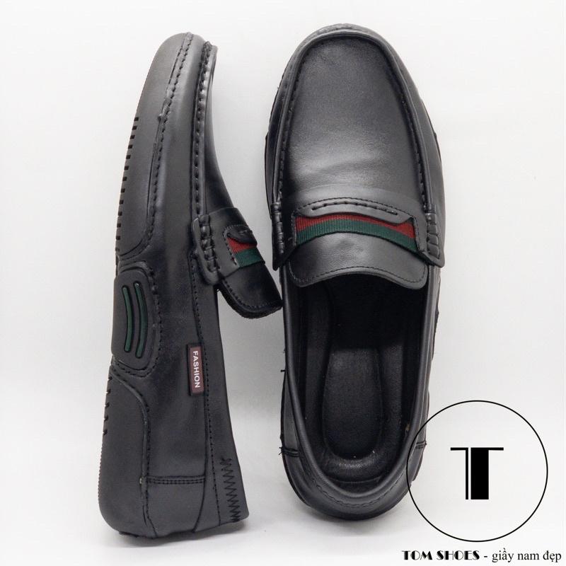 Giầy lười slipon da bò thật 100% Tomshoes