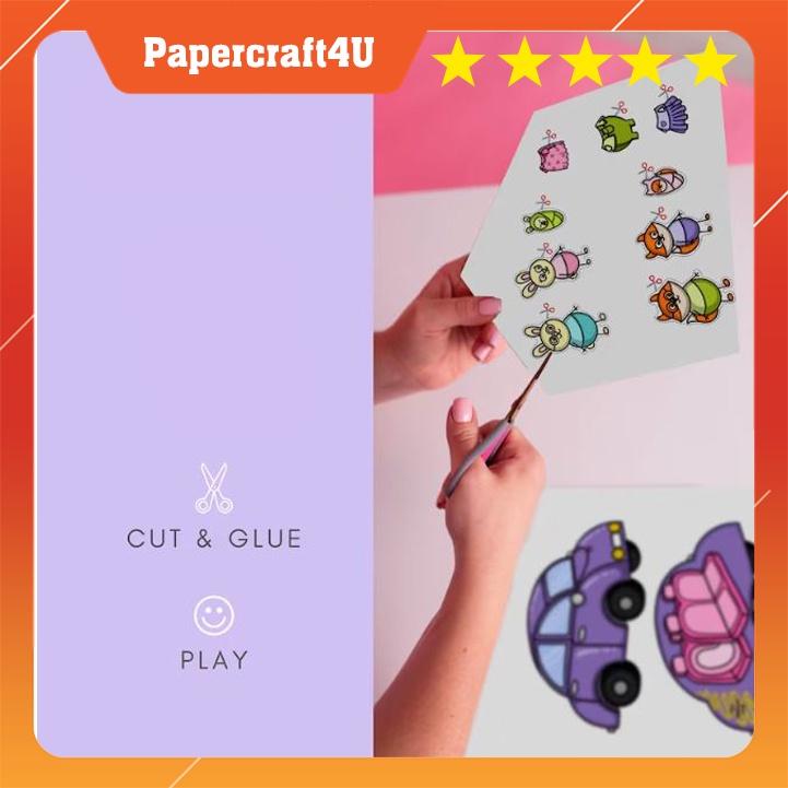 ĐỒ CHƠI NGÔI NHÀ BÚP BÊ GIẤY CẮT THỦ CÔNG DIY_Paper  MẪU 07