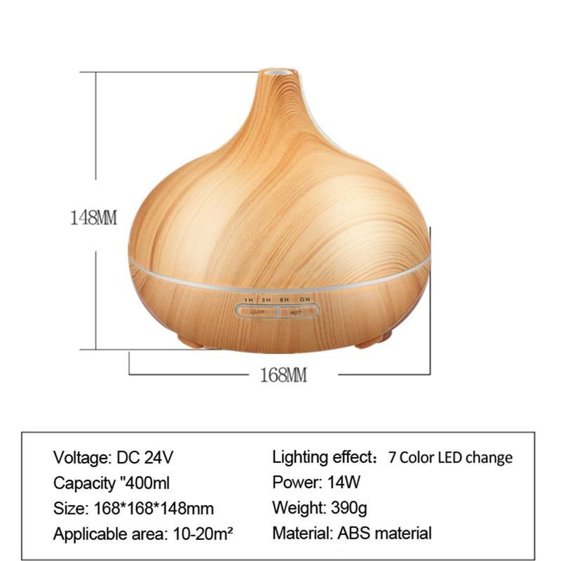 USB Air Humidifier Aroma Diffuser remote control 7 Colors Changing LED Lights cool mist maker Air Purifier for Home 400ML