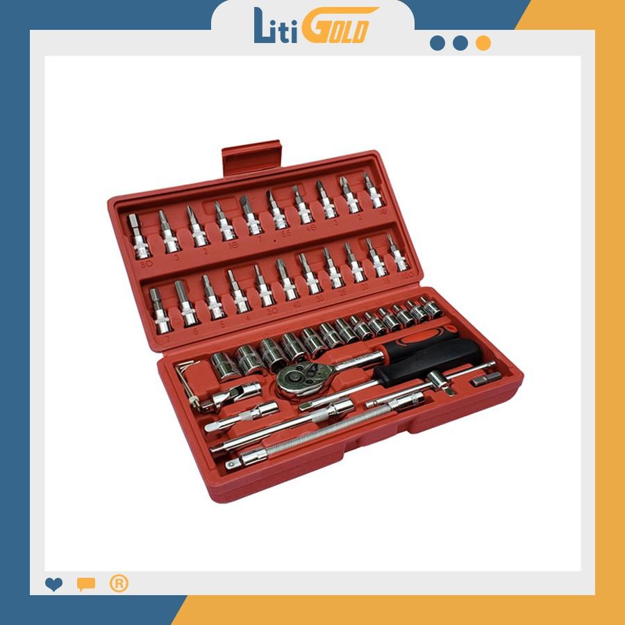 Bộ Tuýp 1/4" INCH 46 Món Litigold Đa Năng - Nhiều Món, Dễ Dàng Sử Dụng