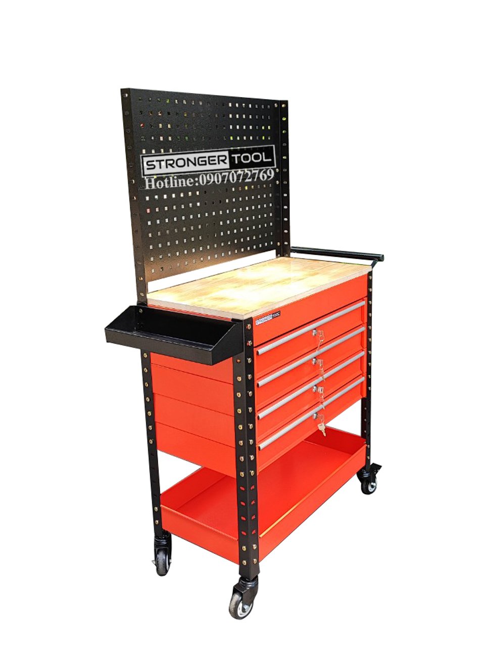TỦ ĐỒ NGHỀ 4 NGĂN KÉO CÓ TẤM TREO STRONGER TOOL