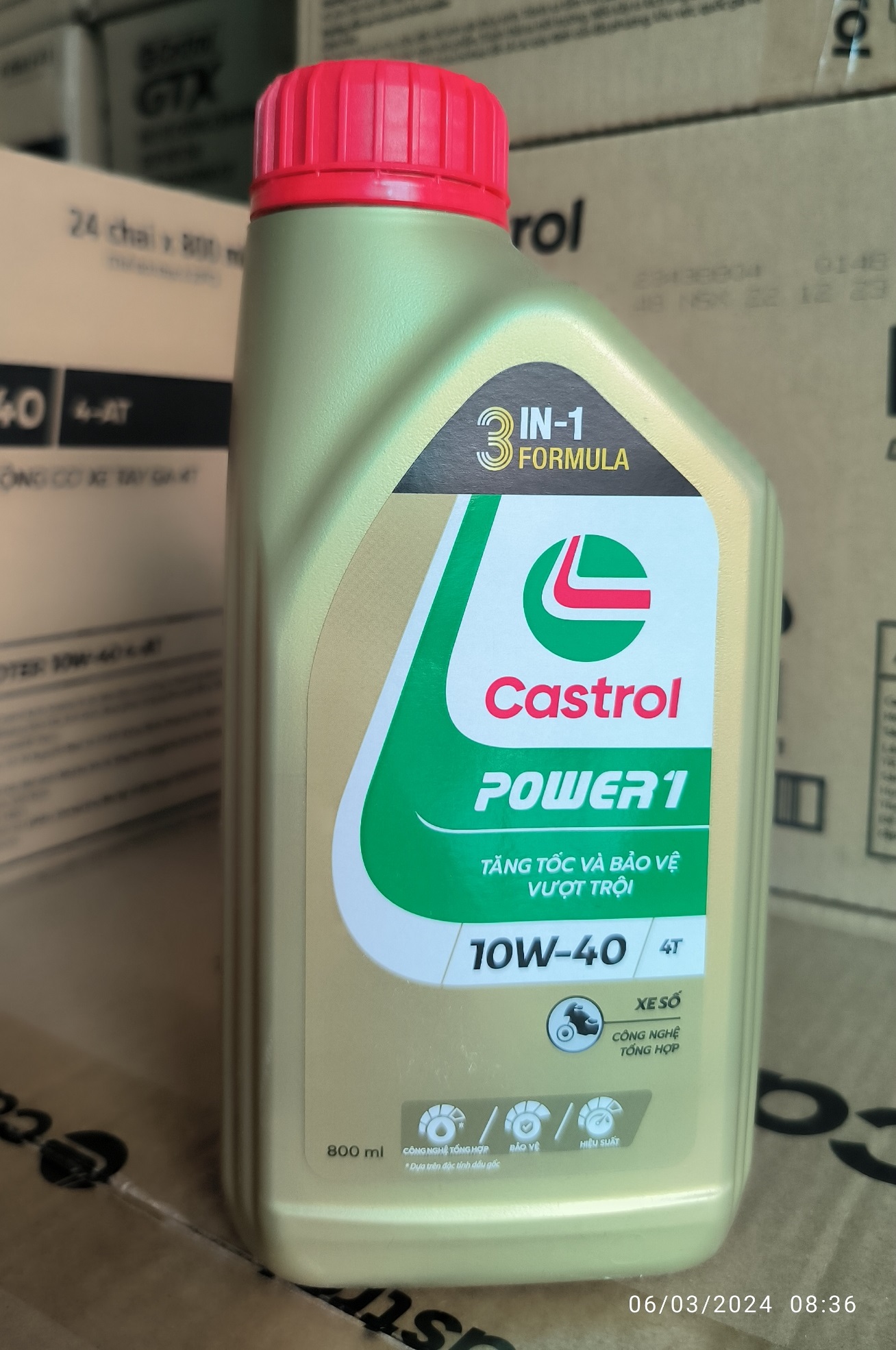 Dầu nhớt xe số Castrol Power 1 4T 10W-40, 800ml