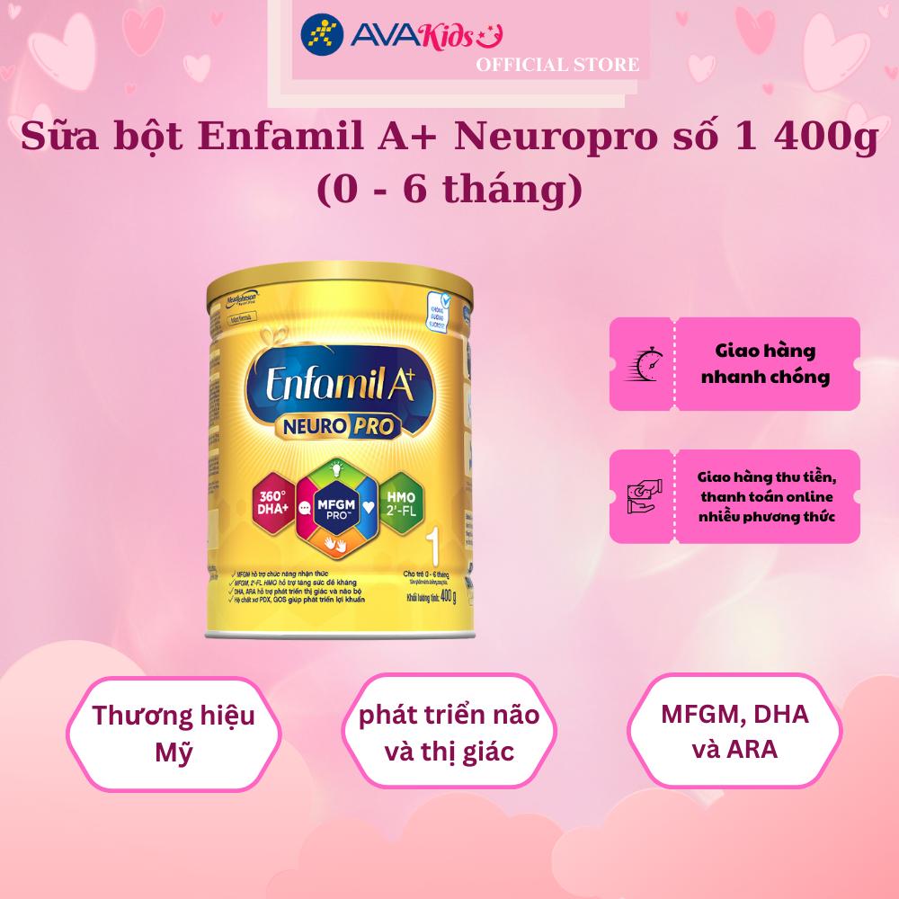 Sữa bột Enfamil A+ Neuropro số 1 400g (0 - 6 tháng) - Hàng chính hãng