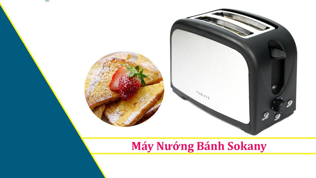 Máy nướng bánh mỳ sandwich, lò nướng bánh mì  SOKANY HJT 008s , 800W - Hàng chính hãng