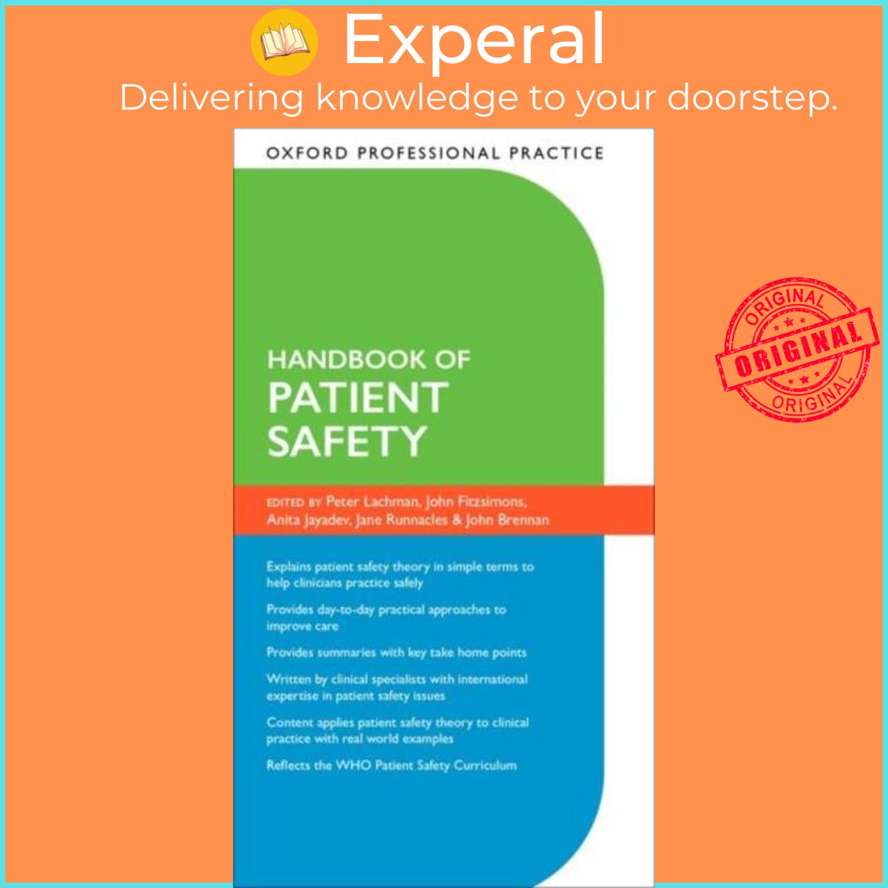 Sách - Oxford Professional Practice: Handbook of Patient Safety by Jane Runnacles (UK edition, paperback)