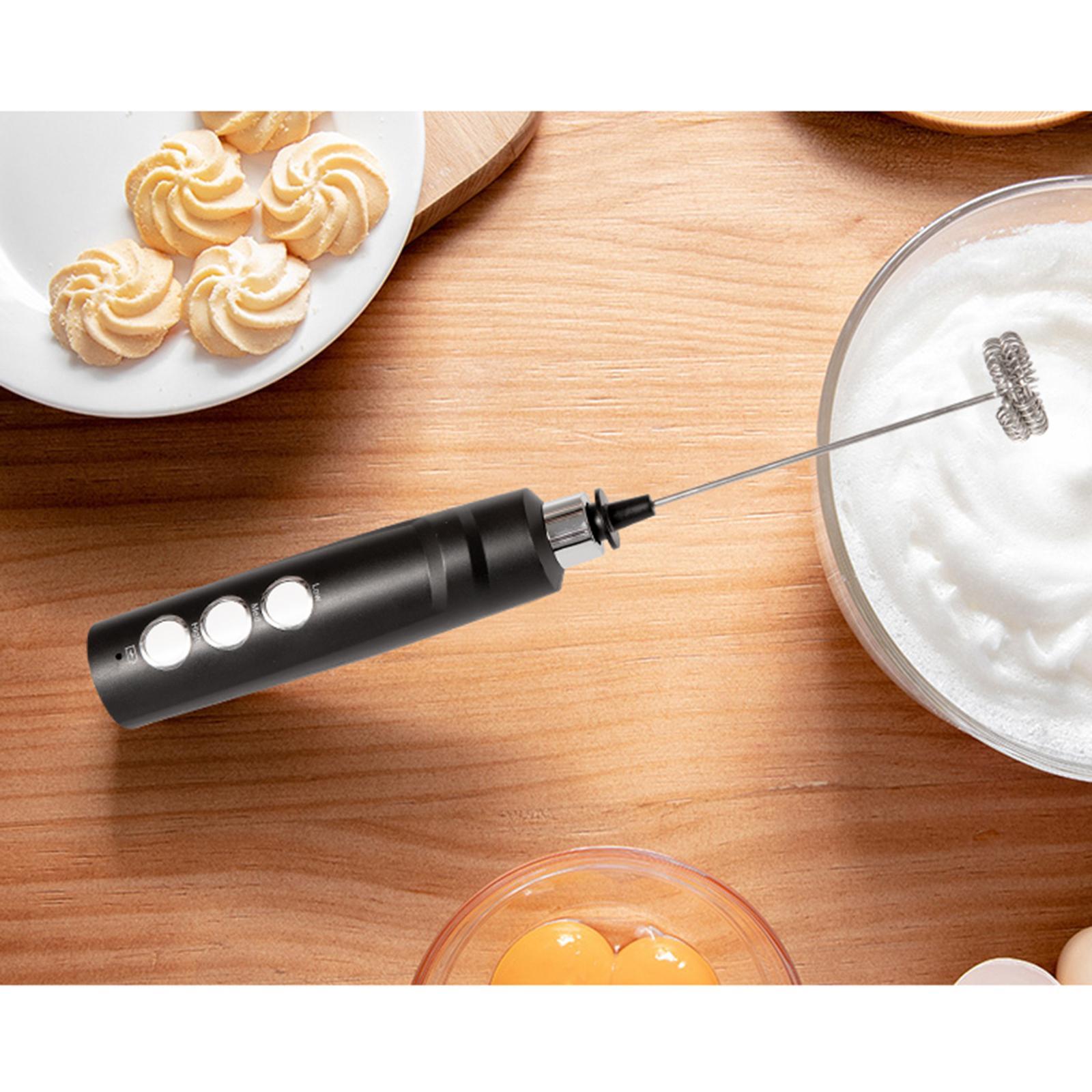 Portable Electric Milk Frother Handheld Egg Beater Mixer for Frappe Drink