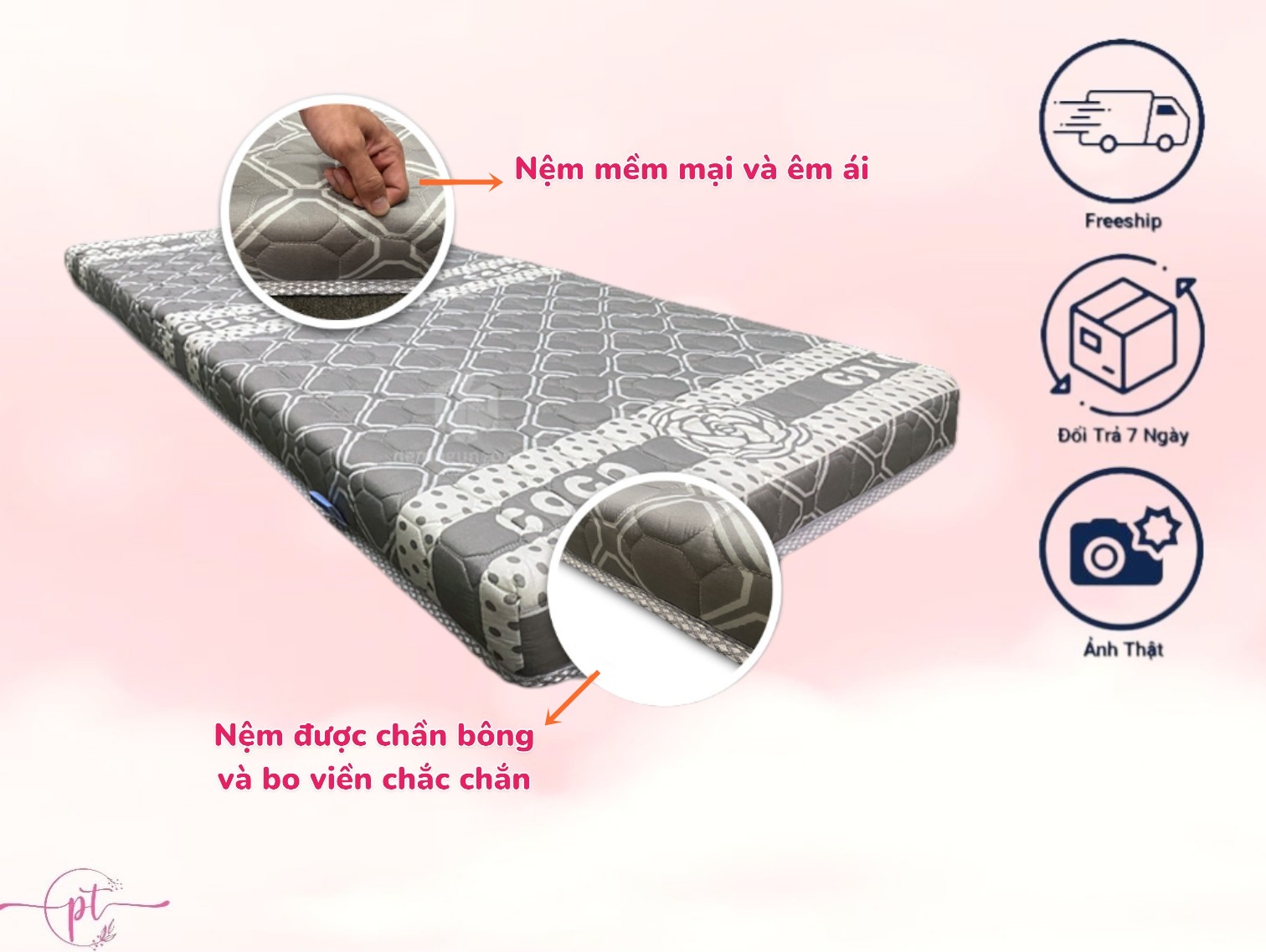 Topper Foam Kingroll Cao Cấp Dày 9cm Đủ Size Giao Màu Ngẫu Nhiên