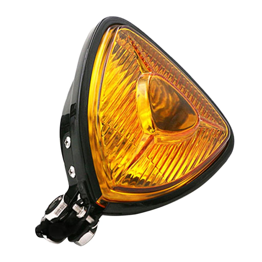 12V 55W Motorcycle Triangle Headlight Lamp for Harley Chopper Bobber