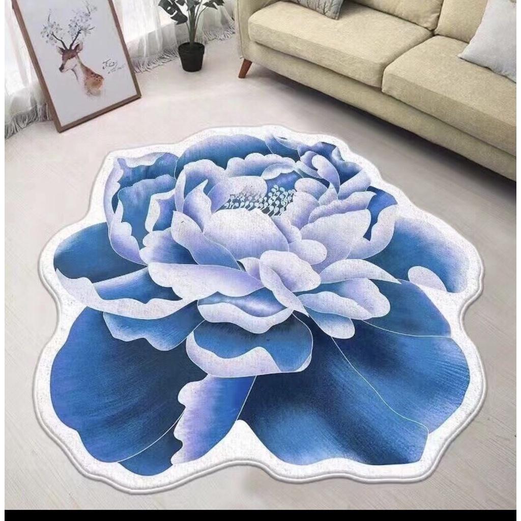 Thảm Lót Sàn Phòng Khách / Phòng Ngủ / Phòng Khách Hình Bông Hoa Đặc Biệt Thấm Hút Nước Chống Tr