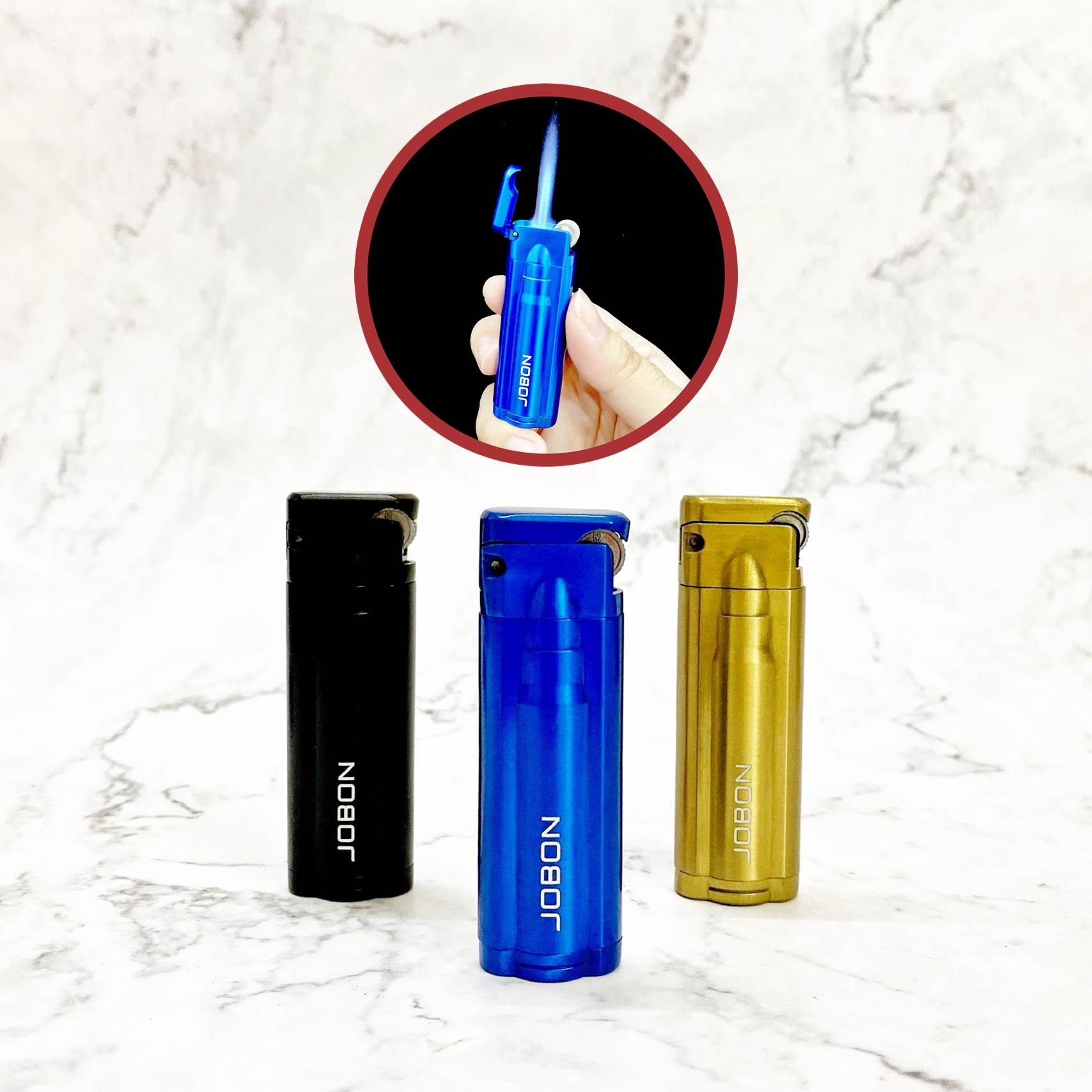 Hột quẹt bật lửa khè gas đá rãnh tay Jobon 518