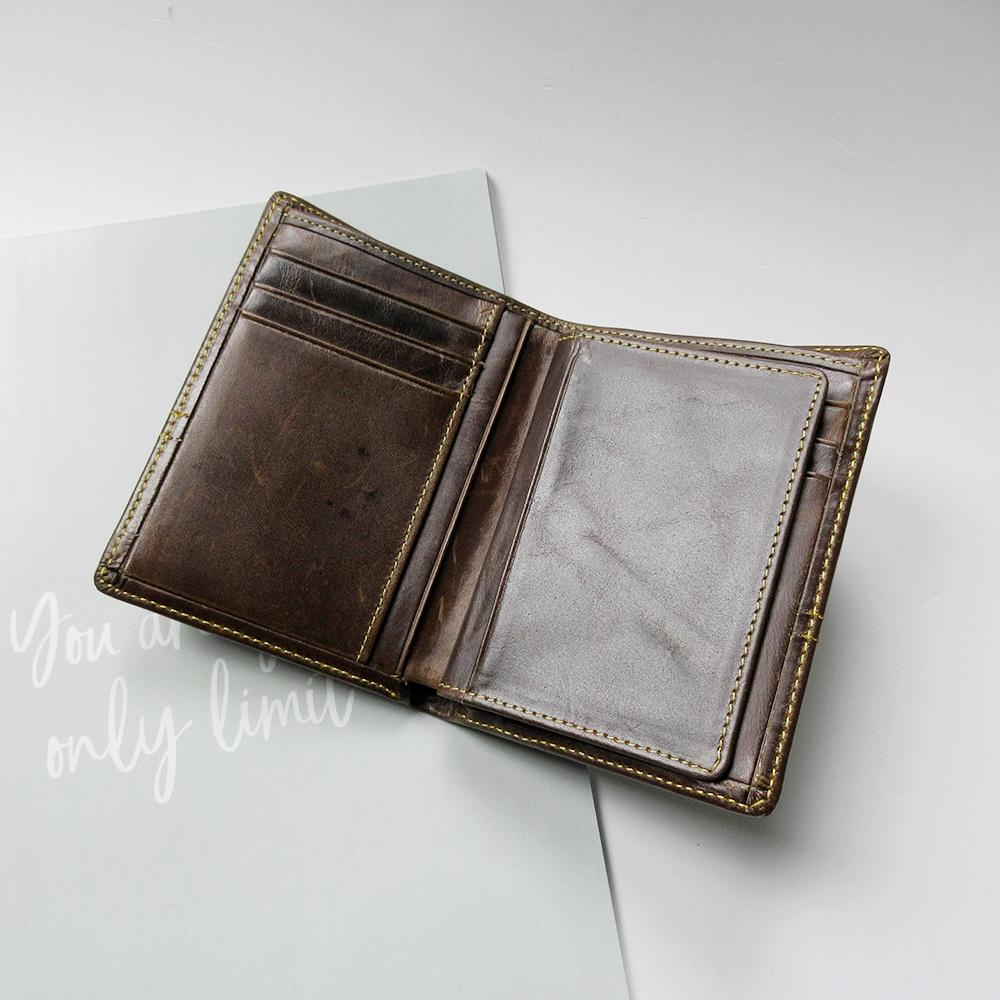 Ví nam da bò sáp Pullup - Ví da nam cao cấp BTLUXURY M101