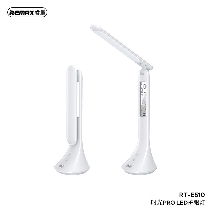 Đèn Led để bàn thông minh tích hợp đồng hồ Remax RT-E510 bảo vệ mắt - Hàng Chính Hãng