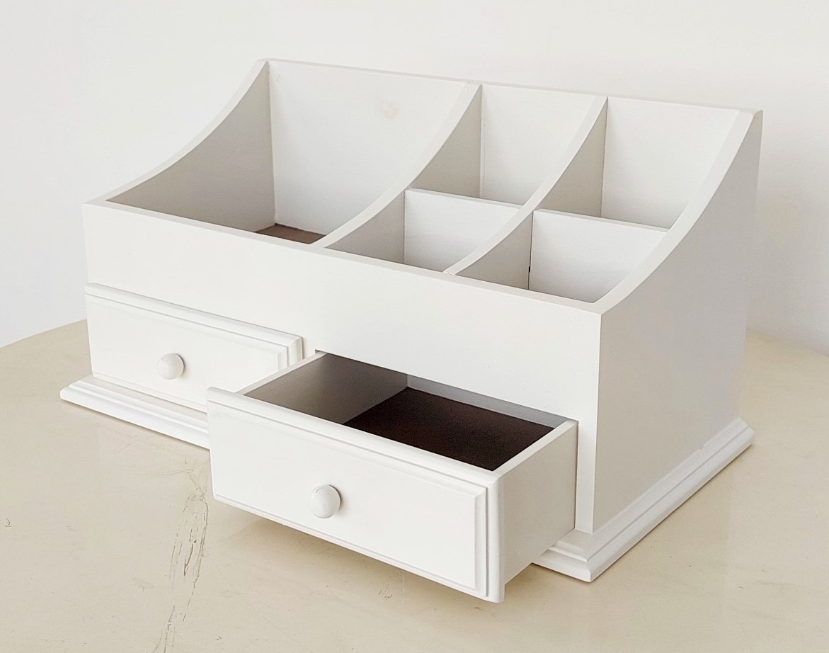 Hộp Gỗ Để Nữ Trang Nhiều Màu, Mỹ Phẩm Loại Lớn 34x18cm, Kệ Gỗ Đa Năng Có Hộc - Hàng VN Xuất Khẩu
