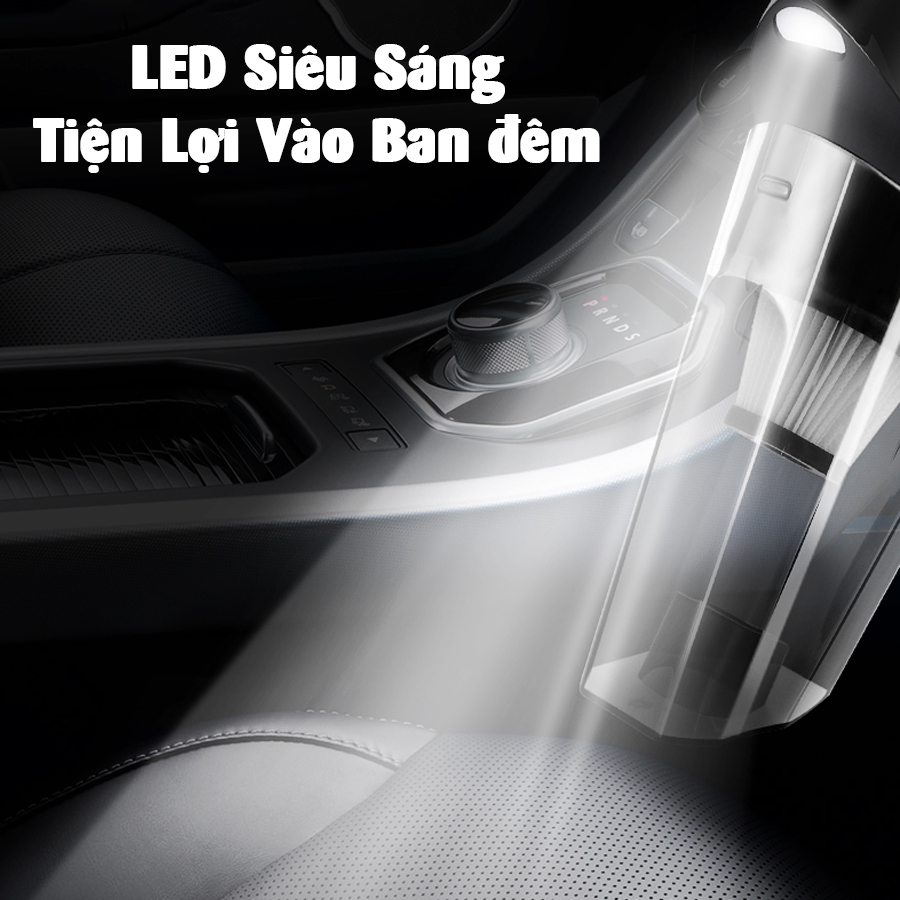 Máy bơm lốp ô tô xe hơi kèm hút bụi cầm tay dùng pin sạc thông minh CAR VIET NAM
