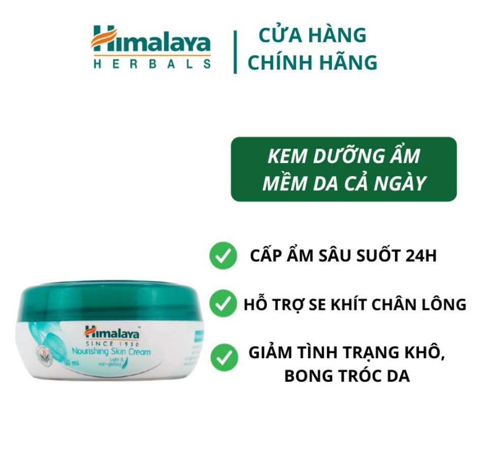 [HSD 31/12/2024] Kem dưỡng da cấp ẩm se khít lỗ chân lông Himalaya Nourishing Skin Cream 50g