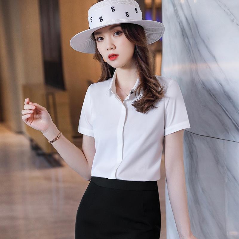 Áo Sơ Mi Trắng YURITA Nữ Tay Ngắn Kiểu Công Sở, Sơmi Cộc Tay Hàng Thiết Kế Cao Cấp Kiểu Dễ Thương Vintage
