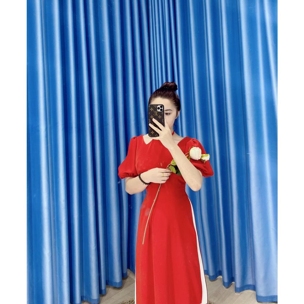 Áo dài lụa mỹ cổ yếm siêu xinh by Quỳnh Hương