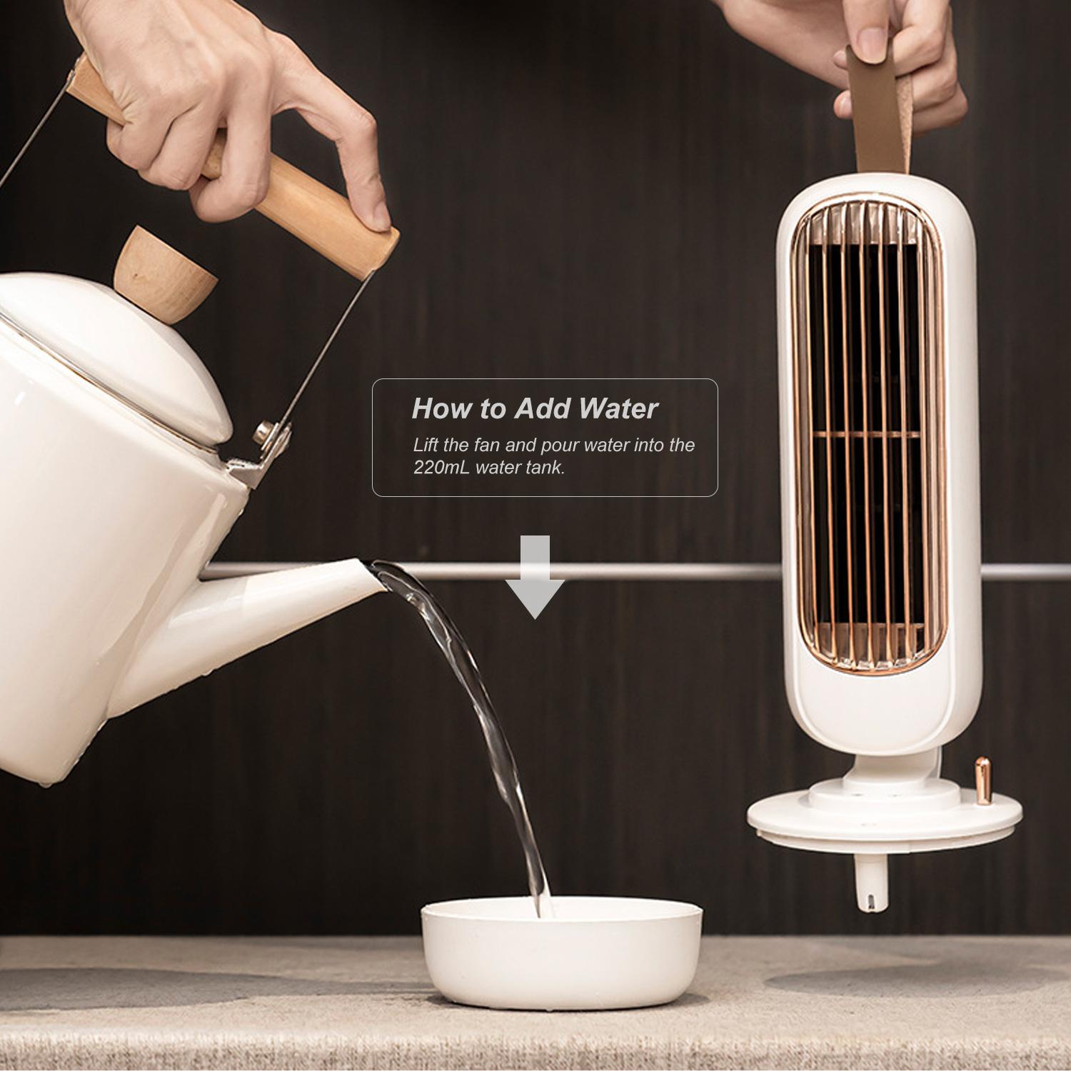 Quạt làm mát,phun sương để bàn Máy tạo ẩm với bình chứa nước220ml, thiết kế dạng bình nước,sử dụng được lâu ở chế độ phun sương.