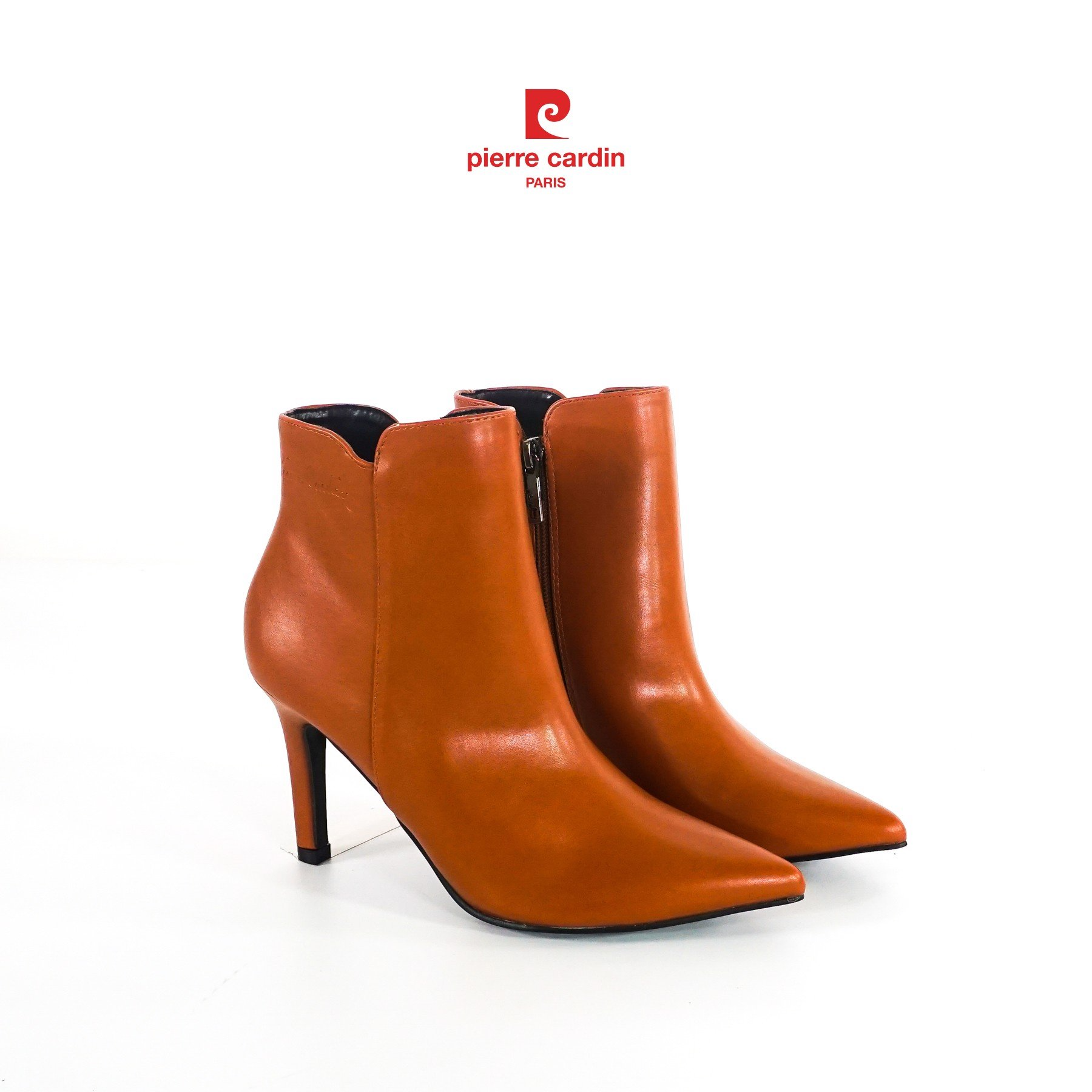 Giày boots nữ Pierre Cardin mũi nhọn, gót nhọn cao 3cm, chất liệu da cao cấp - PCWFWS 209