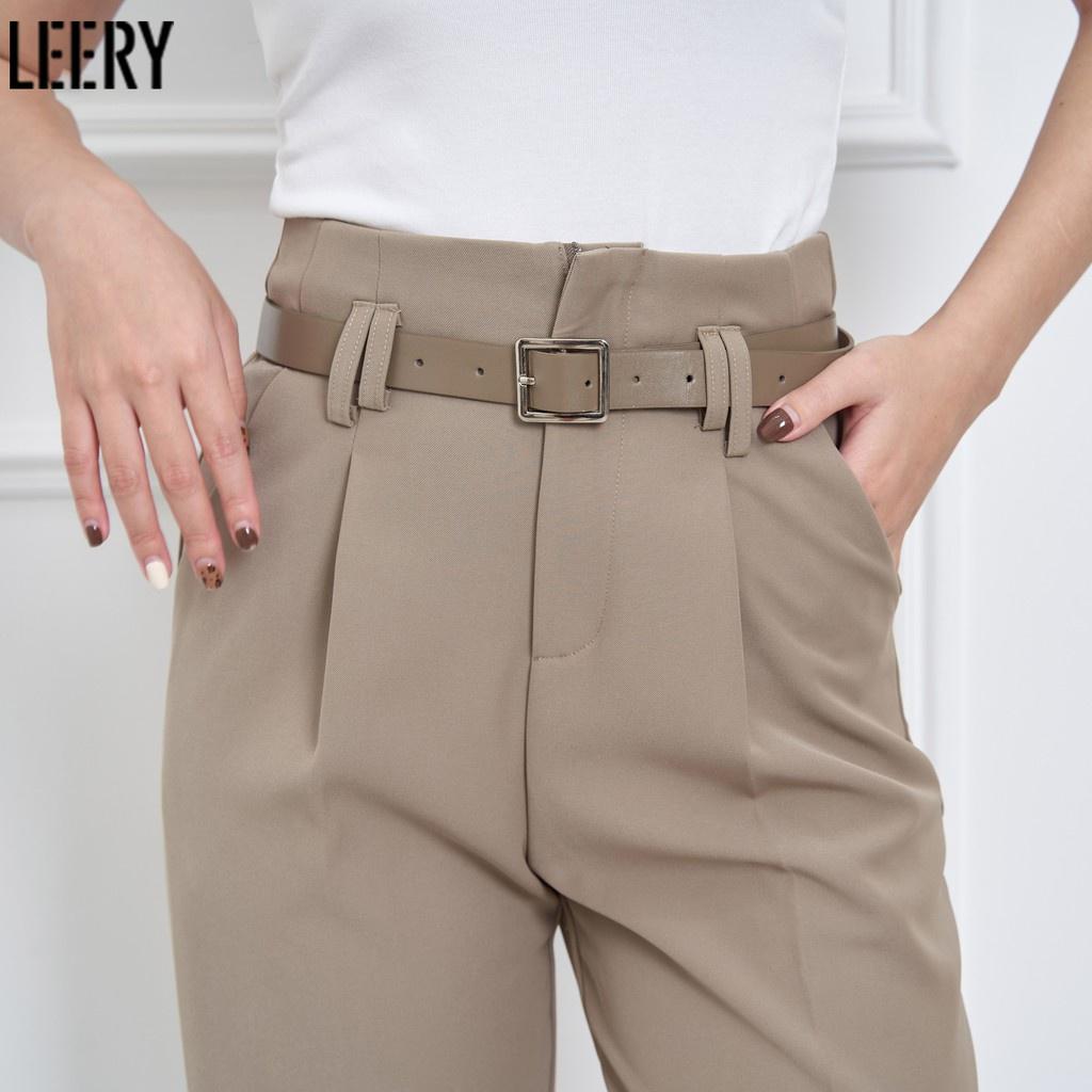 Quần suông nữ lưng cao dáng đẹp quần công sở tự thiết kế QS-02 LEERY
