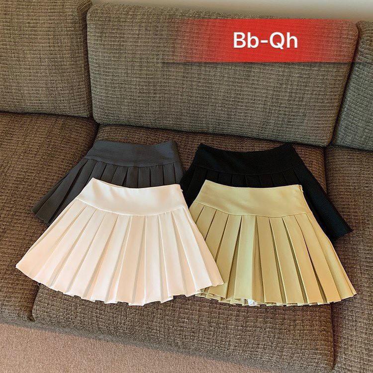 Chân váy cho bé gái màu trắng đen phối đồ phong cách Hàn Quốc size 12-55kg (kèm chip)