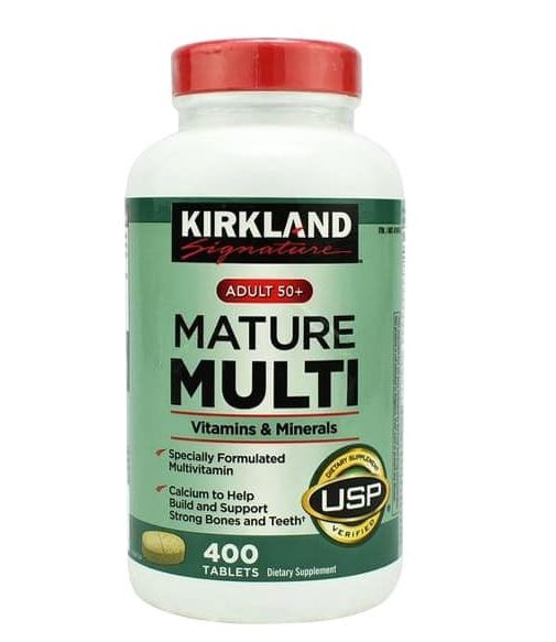 Vitamin tổng hợp dành cho trên 50 tuổi Kirkland Mature Multi Adult 50+Mỹ Tăng sức đề kháng, tăng sức khỏe tổng thể - Massel Official