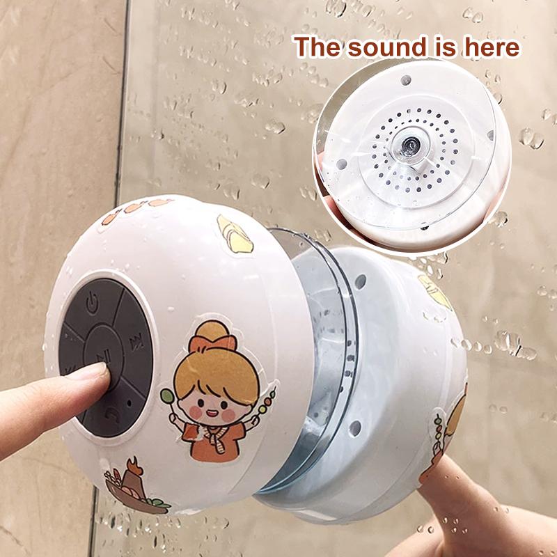Loa Bluetooth Chống Nước Mini Không Dây Gắn Tường,Gắn Tường Nhà Tắm Chống Thấm Nước,Tiện Dụng Kèm Hình Dán Dễ Thương