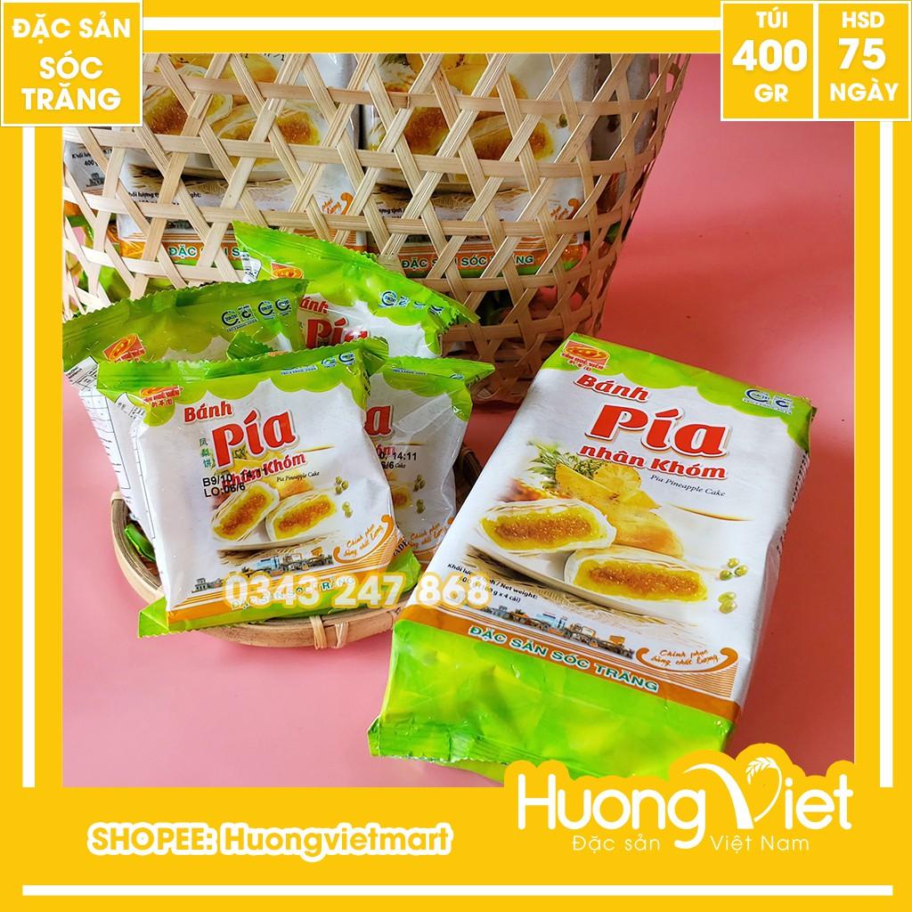 Bánh pía chay khóm không sầu riêng 400g, bánh pía không trứng Tân Huê Viên Sóc Trăng