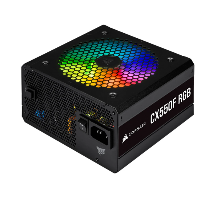 Nguồn máy tính Corsair CX550F 550W RGB 80 Plus Bronze (Black/White) - Hàng Chính Hãng