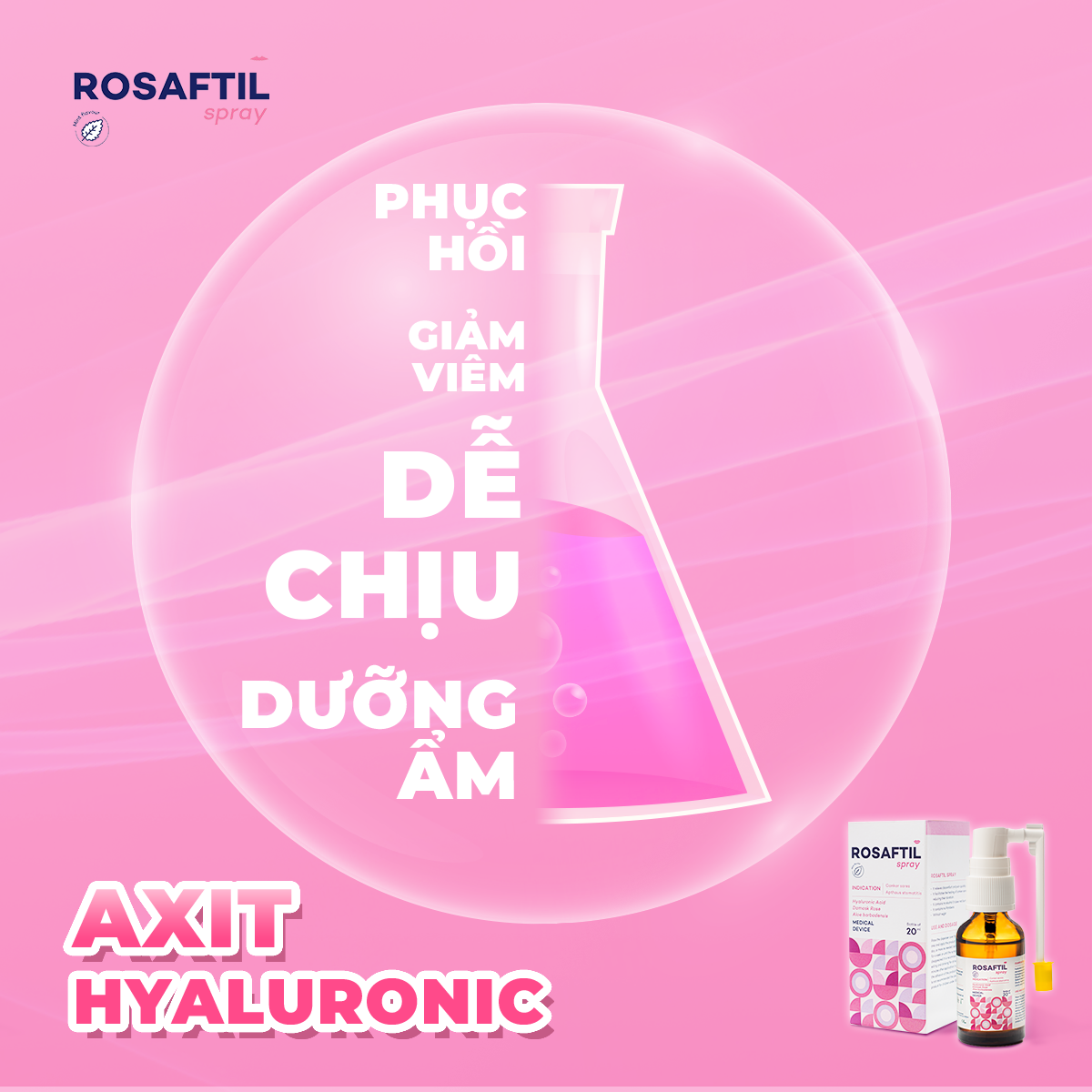 Rosaftil - Dung dịch đa năng xịt khoang miệng