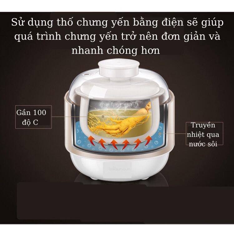 Nồi chưng yến,tiềm, nấu cháo, hầm,soup đa năng bằng điện 0.7L- Nồi.chưng yến