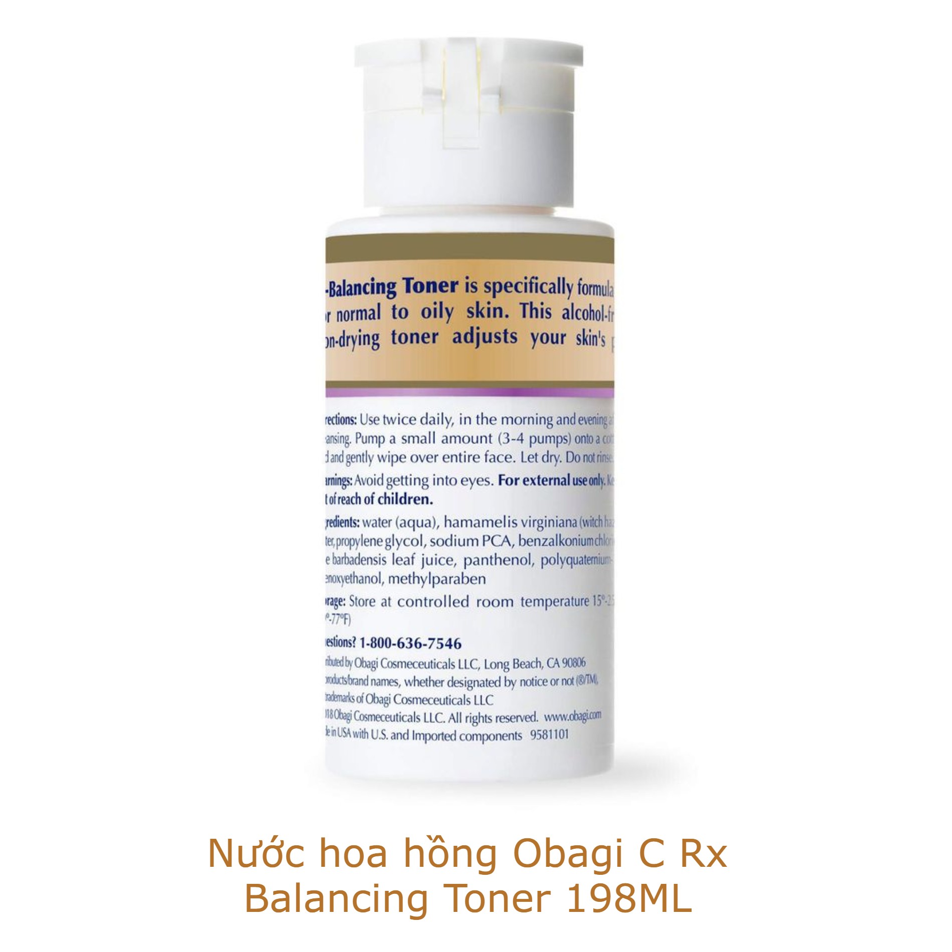 Nước hoa hồng Obagi C Rx Balancing Toner 198ML