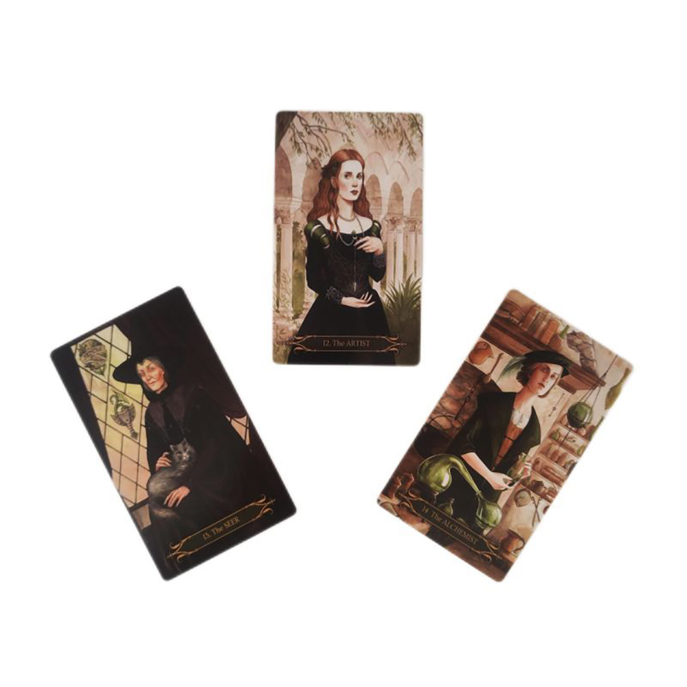 Bộ bài A Compendium Of Witches Oracle 7x12 Cm tặng đá thanh tẩy