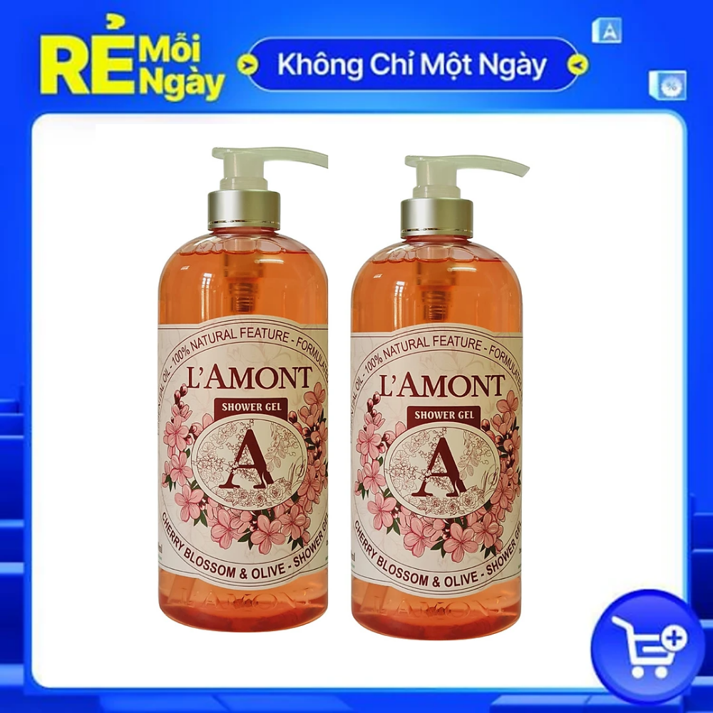 Combo 2 Sữa Tắm L'amont En Provence Cherry Blossom (Hoa Anh Đào) Shower Gel 1000ml