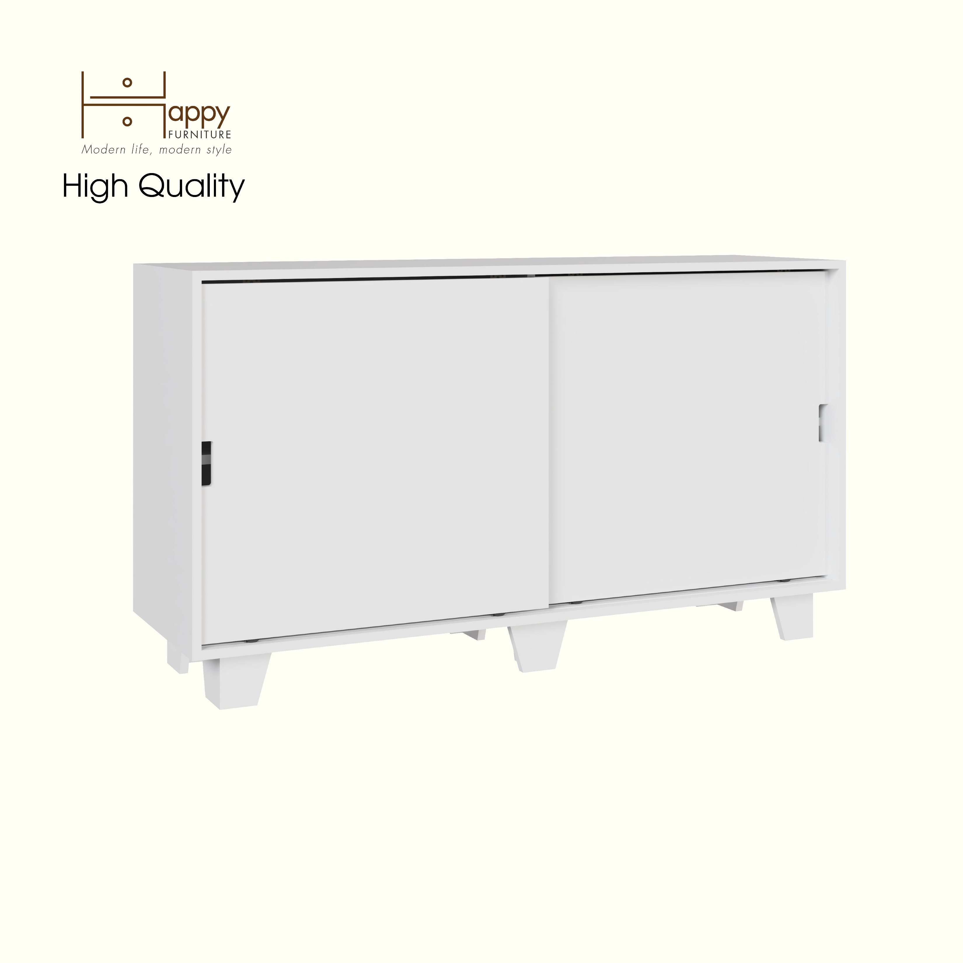 HAPPY FURNITURE , ALVA - Tủ lưu trữ 2 cửa lùa , TCL_039 , 140cm x 40cm x 78cm DxRxC