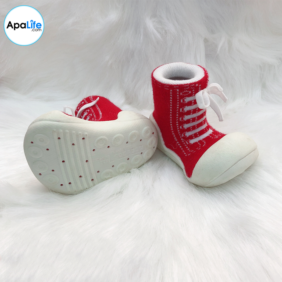 Attipas Sneaker - Đỏ/ AT042 - Giày tập đi cho bé trai /bé gái từ 3 - 24 tháng nhập Hàn Quốc: đế mềm, êm chân & chống trượt