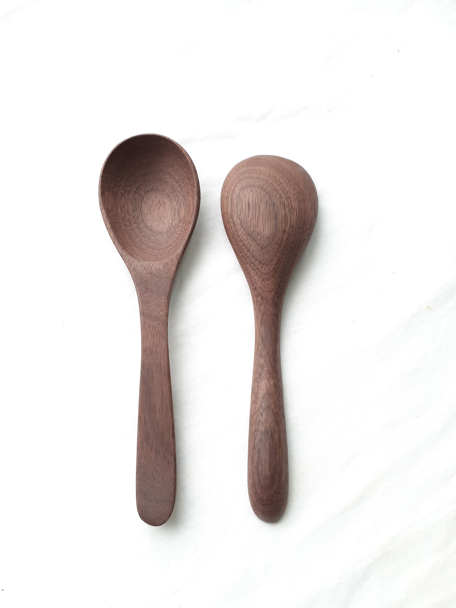 Bộ 6 thìa, muỗng ăn cơm gỗ ÓC CHÓ 15.5 cm x 4 cm